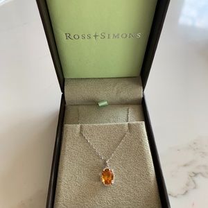 1.65 Carat Citrine Pendant Necklace with Diamonds